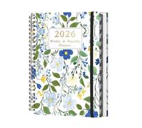 Bekecidi 2026 Diario Settimana a vista, formato A5, 12 mesi, Agenda Daily Settimana 2026, agenda per studio di lavoro, pianificazione efficiente, agenda con chiusura elastica, tasca interna, 14,5 x