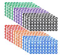 Bekecidi 24 Fogli Adesivi con Numeri Rotondi, da 1 a 200 Adesivi con Numeri, Etichette Autoadesive con Numeri per Interni, Esterni, Stoccaggio, Classificazione, Scatole, 1 Pollice