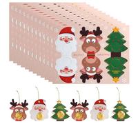 Bekecidi 30 Pezzi di Biglietti di Cioccolato Natalizi, Porta Cioccolatini di Babbo Natale con Corda Confezione di Caramelle Carine Carta Ornamenti per Feste di Natale Decorazioni per la Casa