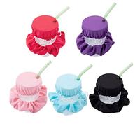 Bekecidi 5 Pezzi Drink Protector Scrunchie, Copribevande Anti Punta con Foro per la Cannuccia, Riutilizzabile e Lavabile, per La Maggior Parte Delle Tazze Bicchieri In Bar Party (5 Colori)