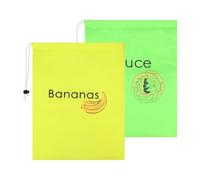 Bekecidi Sacchetto Giallo per Banane e Sacchetti Verdi per Lattuga, Sacchetti Riutilizzabili per Frutta e Verdura Banana Keep Fresh Coulisse Storage Bag Previene gli Odori di Frutta e Verdura