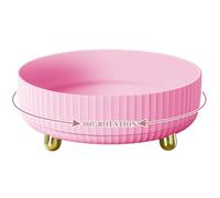 Bekeify 360° Rotante Porta Trucchi Organizer Make Up Organizer Scatola Portaoggetti Organizzatore per Trucco Grande Capacità Porta Cosmetici Profumo per Toeletta Bagno e Camera da Letto, Rosa
