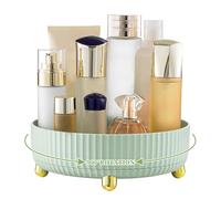 Bekeify Make Up Organizer per Cosmetici Organizer Trucchi Porta Cosmetici Multifunzionale con Rotazione a 360° Profumi Portatrucchi Organizzatore per Toeletta, Bagno e Camera da Letto, Verde Chiaro