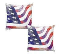 BEKGZYXWM American FlagCopricuscini Per Divano 20 "x20 Cm in Peluche Morbido Con Cerniera Invisibile, Anti-Piega , Grigio , Per Camera Da Letto E Soggiorno Plush Pillow Case