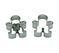 BekkiB - Set di 2 tagliapasta "Pan di zenzero" - Stampino per biscotti e tagliapasta in acciaio inox - Per cuocere biscotti - 8273