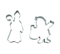 BekkiB - Set di 2 tagliapasta "St. Martin & Babbo Natale" - Stampini per biscotti in acciaio inox - Stampini per biscotti per cuocere, fai da te e decorazioni - 998969
