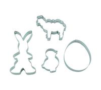 BekkiB Set di 4 formine per biscotti a forma di coniglio, agnello e pulcini