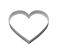 BekkiB - Tagliapasta "cuore" - ca. 9,5 x 8,5 cm - Stampino per biscotti lavabile in lavastoviglie in acciaio inox - Per cuocere biscotti - 7429