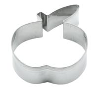 BekkiB - Tagliapasta "mela" - ca. 6,9 x 5 cm - Stampino per biscotti a forma di mela in acciaio inox - Per cuocere biscotti - 880700