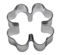 BekkiB - Tagliapasta "Quadrifoglio" - ca. 4 x 4 cm - Stampino per biscotti a forma di trifoglio in acciaio inox - Per cuocere biscotti - 7818