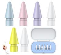 BEKKLPOU Punta per Apple Pencil 2/1 Generazione, Alta Sensibilità Punte Tips Ricambio Accessori per Apple Pencil 2a 1a Generazione, Pennini Colorati e Scatola Portaoggetti Blu