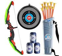 BEKKLPOU Set Arco e Frecce, Set Tiro con L'Arco, Giochi Sportivi All'Aperto, Regali per Le Feste, Giochi All'Aperto (Verde)