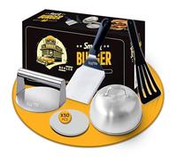 BEKLER Smash Burger Kit - Pressa per hamburger antiaderente, Smasher, schiacciante per hamburger, facile da pulire, spatola ideale per padella, acciaio inox, uso professionale, grado alimentare