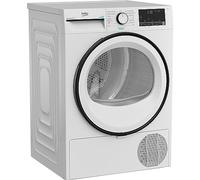 Beko B3T41230 - Asciugatrice, 7 kg, con caricamento frontale, adatto per persone allergiche, 15 programmi, funzione vapore, protezione antipiega, sensore di essiccazione, pilastro, colore: Bianco