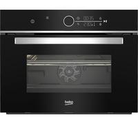 Beko BBCW13401X - Forno compatto da incasso con funzione microonde, 48 litri, 16 funzioni, selettore girevole e display touch, griglia laterale rimovibile, in acciaio inox