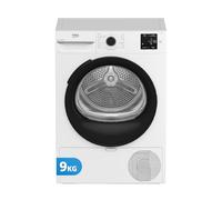Beko BMTAM93EB - Asciugatrice a Libera Installazione 9 Kg, Classe D, 15 Programmi, Motore Garantito 10 Anni, Display Digitale, Bianco con Oblò Nero, 84.6 x 59.8 x 60.7 (AxLxP)