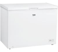 Beko CF316EWN - Congelatore, capacità utile 308 l, 1 cestino congelatore, allarme temperatura, ruote per il trasporto, sistema di visualizzazione a LED, 40 dB (A), utilizzabile in ambienti non