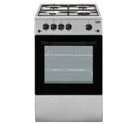 BEKO CSG42011FS CUCINA 50 CM 4 FUOCHI FORNO A GAS COPERCHIO VETRO SILVER