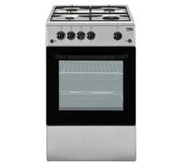 Beko CSS42014FS cucina A Elettrico Gas Nero, Argento