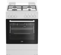 Beko FBE62011WC cucina a libera installazione bianca, 60x60cm, piano gas, forno elettrico ventilato, grill elettrico, 72 Lt, Сlasse A