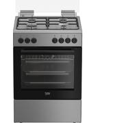 Beko FBE62120XD cucina a libera installazione inox, 60x60cm, piano gas, forno elettrico ventilato, grill elettrico, 66 Lt, Сlasse A