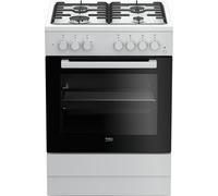 Beko Cucina a Gas 4 Fuochi Forno Elettrico Multifunzione con Grill Larghezza x Profondità 60x60 cm Classe energetica A colore Bianco - FSE62110DW