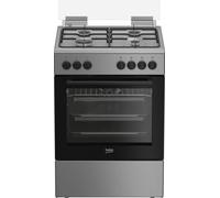 Beko FBE62120XD cucina a libera installazione inox, 60x60cm, piano gas, forno elettrico ventilato, grill elettrico, 66 Lt, Сlasse A