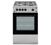 Beko CSS42014FS cucina A Elettrico Gas Nero, Argento