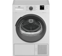 Beko - DRXS827A - Asciugatrice SLIM a Condensazione con Pompa di Calore, 15 Programmi, 8 kg - Bianco, 59,7 x 53,7 x h84,6 cm