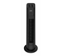 Beko EFW5300B Ventilatore a Torre Meccanico, 35W, 3 Velocità, Oscillazione 60°, Timer 2h, Nero