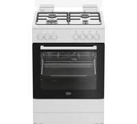 Beko FBE62011WC cucina a libera installazione bianca, 60x60cm, piano gas, forno elettrico ventilato, grill elettrico, 72 Lt, Сlasse A