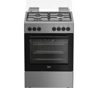 Beko FBE62120XD cucina a libera installazione inox, 60x60cm, piano gas, forno elettrico ventilato, grill elettrico, 66 Lt, Сlasse A