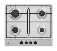 BEKO HIAG64223SXE PIANO COTTURA GAS, 4 zone di cotura, dimensioni: L 58 cm, P 51 piano in Acciaio, Inox