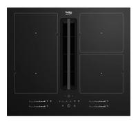 Beko HIXI 64700 UF Nero Da incasso 60 cm Piano cottura a induzione 4 Fornello(i) Cappa da incasso