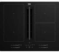 Beko Piano Cottura 4 Fuochi Induzione con Cappa Filtrante 60 cm Nero HIXI64700UF