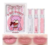 Bekoeen 3Colour Bear Lip Glaze - Rossetto liquido, idratante, trasparente, rassodante, lucidalabbra idratante