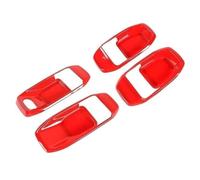 Bekuyu Accessori Auto Per Jeep Per Wrangler JL Per Gladiator JT 2018 2019 2020 2021 2022 Copertura Decorativa Per Maniglia Interna Della Portiera Dell'auto (Red)