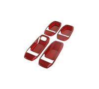 Bekuyu Accessori Auto Per Jeep Per Wrangler JL Per Gladiator JT 2018 2019 2020 2021 2022 Copertura Decorativa Per Maniglia Interna Della Portiera Dell'auto (Carbon fiber red)