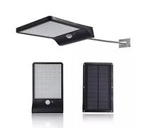 BEL AIR HOME - Lampada Applique Solare HELIOS 36 LED 7W - Sensore di Movimento - IP67 Resistente alle intemperie - 6500K per Giardini, Cortili, Garage - Metallo, Nero