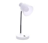 Bel Air Home Lampada da scrivania | metallo, altezza 40 cm, base 15 cm | interruttore on/off, ideale per ufficio e comodino | E-27, bianco Dallas (lampadina non inclusa)