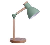 BEL AIR HOME - Lampada da scrivania TEACHER - metallo e legno - 1xE-27 - design moderno ed elegante - ideale per ufficio e studio (VERDE)