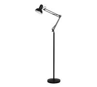 BEL AIR HOME - Lampada da Terra ANTIGONA Retro Vintage | Design Elegante e Flessibile | Compatibile E27 | Facile da Installare (NERO)