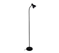 BEL AIR HOME - Lampada da Terra Argos | Piantana Industriale per Soggiorno e Stanza | Design Elegante | 155x22cm, Attacco E-27 (LAMPADINA NON INCLUSA) (NERO)
