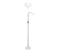 BEL AIR HOME - Lampada da terra Varese 1xE27 e 1xE14178cm - Ideale per soggiorni e studi - Design moderno e funzionale - Lampada da lettura regolabile (BIANCO) (Lampadine non incluse)