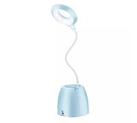 BEL AIR HOME - Lampada LED da Scrivania 5W con Altoparlante Bluetooth | Luce Scrivania Bambino | 3 Intensità Luminose | Lampada Ufficio Grande, Metallo (BLU)