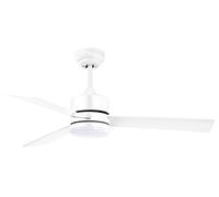 BEL AIR HOME - Ventilatore da Soffitto 3 Pale Silenzioso con Luce LED 20W - Motore DC 6 Velocità e Telecomando - 3 Temperature (3000K, 4000K, 6500K) - Bianco, Metallo