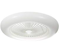 BEL AIR HOME - Ventilatore da soffitto a LED, serie Raki, colore bianco, luce LED integrata da 80 W, 3000 K - 4000 K - 6500 K, con telecomando e controllo tramite App Smart Elfin