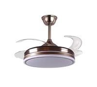BEL AIR HOME Ventilatore da soffitto ASGARD Bianco (Cuoio) | Motore DC silenzioso, Pale pieghevoli 108 cm, Luce LED 36 W 3 temperature, Telecomando, Modalità Inverno