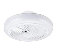 BEL AIR HOME - Ventilatore da soffitto + Riscaldatore ceramico PTC VULCANO E Plafoniera TEIDE 72W Luce LED Motore DC