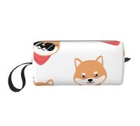 Bel cane Shiba Inu, Borsa per il trucco Borsa per cosmetici Borsa da toilette da viaggio portatile Borsa per trucco Organizer